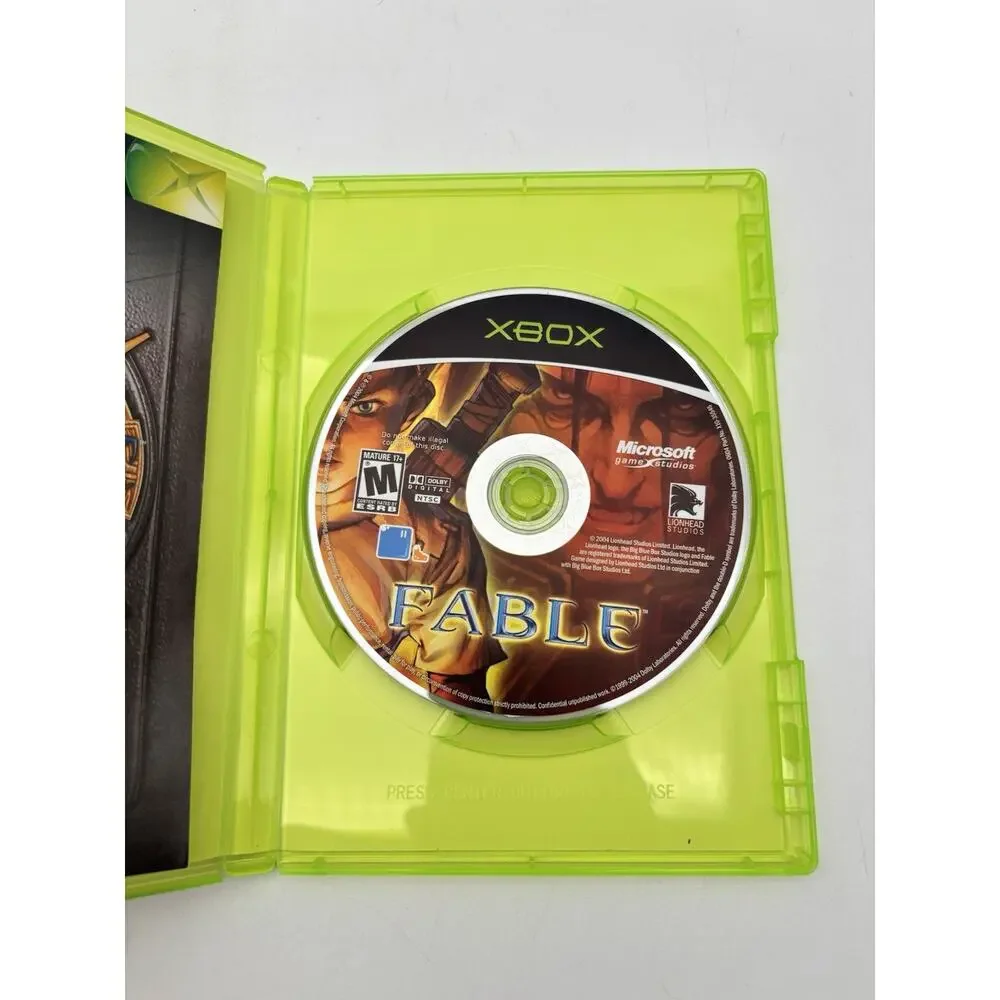 Xbox Fable CIB, Game Disc, Case, And Manual Tested & Working VG Condition